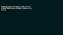 Reading books The History of Mary Prince: A West Indian Slave (Penguin Classics) any format