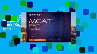 Reading Online MCAT Biochemistry Review 2019-2020: Online + Book (Kaplan Test Prep) For Ipad