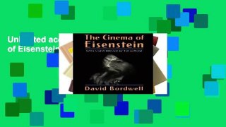 Unlimited acces The Cinema of Eisenstein Book