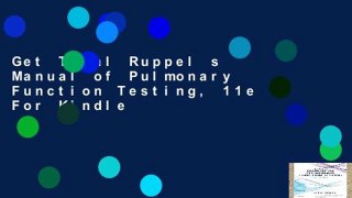 Get Trial Ruppel s Manual of Pulmonary Function Testing, 11e For Kindle