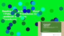 Reading Online GAAP Handbook of Policies and Procedures (GAAP Handbook of Policies   Procedures)