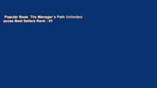 Popular Book  The Manager`s Path Unlimited acces Best Sellers Rank : #5