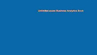 Unlimited acces Business Analytics Book