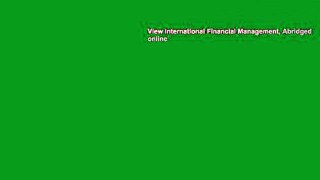 View International Financial Management, Abridged online