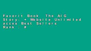Favorit Book  The AIG Story: + Website Unlimited acces Best Sellers Rank : #3
