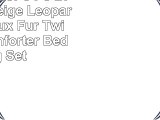 Legacy Decor 5 Pc Brown and Beige Leopard Print Faux Fur Twin Size Comforter Bedding Set
