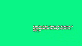 About For Books  McGraw-Hill Handbook of English Grammar and Usage, 2nd Edition: With 160