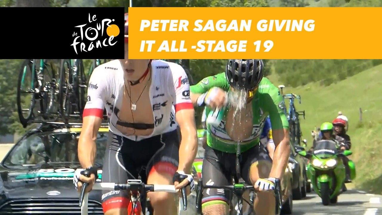 Peter Sagan donne tout, que c'est dur ! / Peter Sagan giving it all ! - Étape 19 / Stage 19 - Tour de France 2018