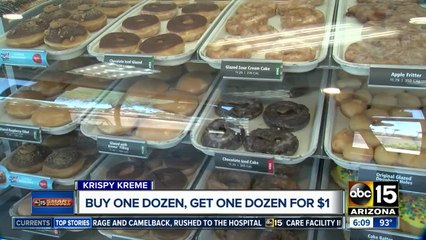 Get a dozen donuts for $1!