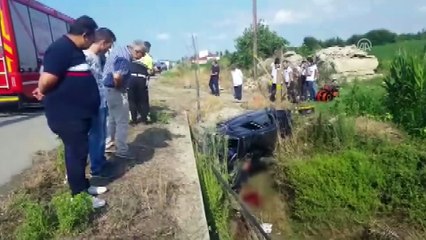 Otomobil sulama kanalına devrildi: 1 ölü - SAMSUN