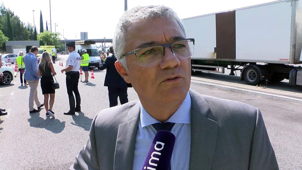 Opération de contrôle surprise ce matin au péage de La Ciotat sur l'A50.