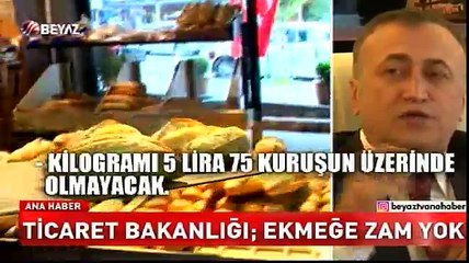Ticaret Bakanlığı'ndan ekmek zammı açıklaması