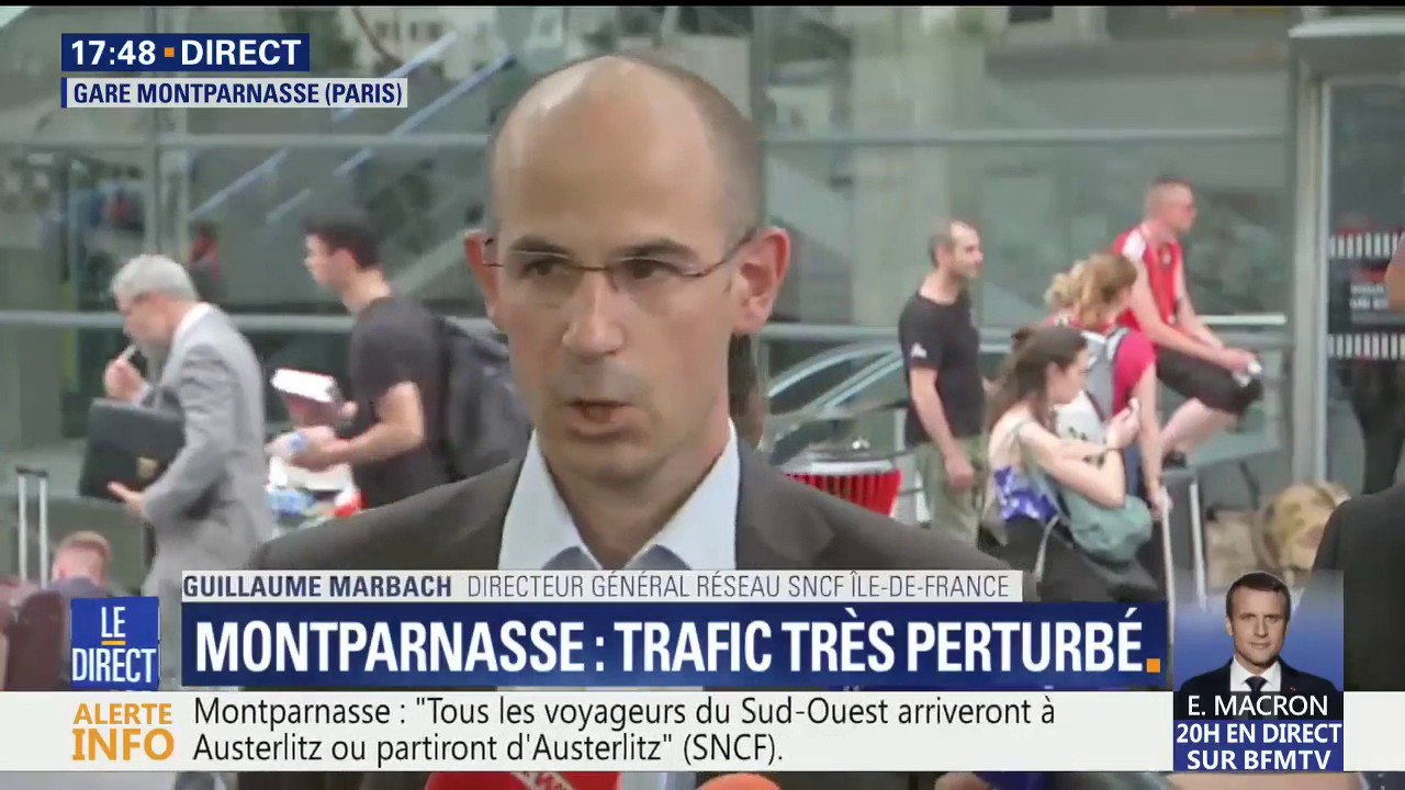 Montparnasse: "On ne pourra pas avoir de trafic normal demain", affirme le directeur général SNCF transilien