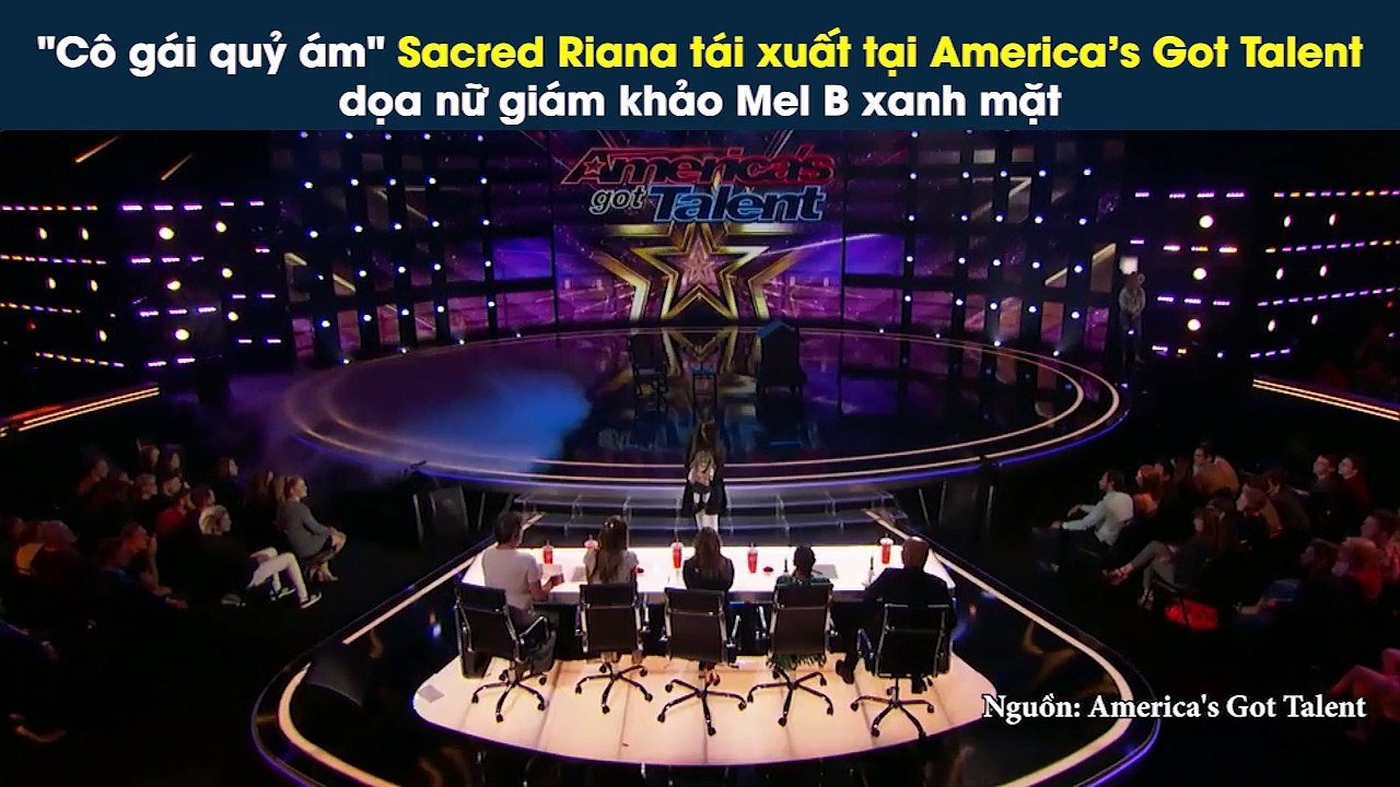 "Cô gái quỷ ám" Sacred Riana tái xuất tại America's Got Talent dọa nữ giám khảo Mel B xanh mặt