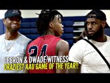 LeBron & D-Wade Watch Zaire Wade & CRAZIEST HS SUPER TEAM! LeBron JUMPING OUT OF HIS SEAT!
