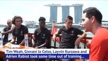 لقطة: كرة قدم: لاعبو باريس سان جيرمان يكتشفون سنغافورة