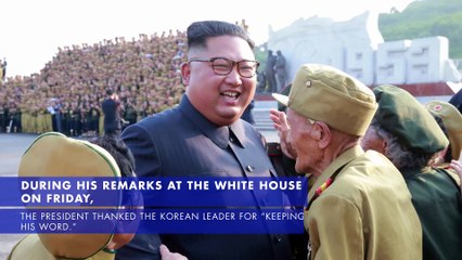 Trump Thanks Kim Jong Un for Return of American Soldier Remains