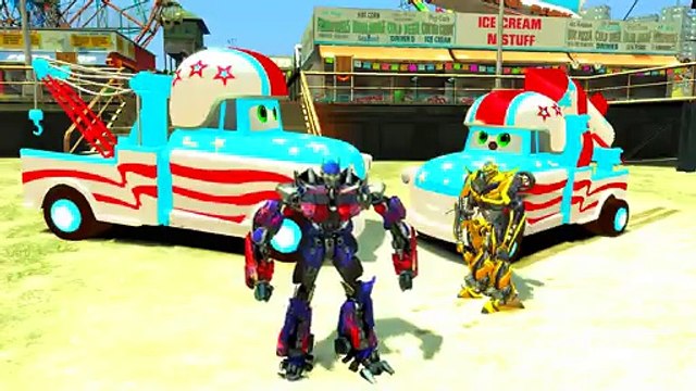 Disney cars Mater Stunt & Rocket Optimus Prime & Bumblebee Childrens Songs and Rhymes