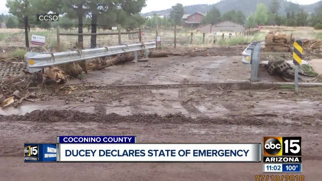 Gov. Ducey declares state of emergency after flooding