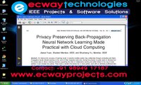 Privacy Preserving Back Propagation Neural Network Learning Made Practical with Cloud Computing