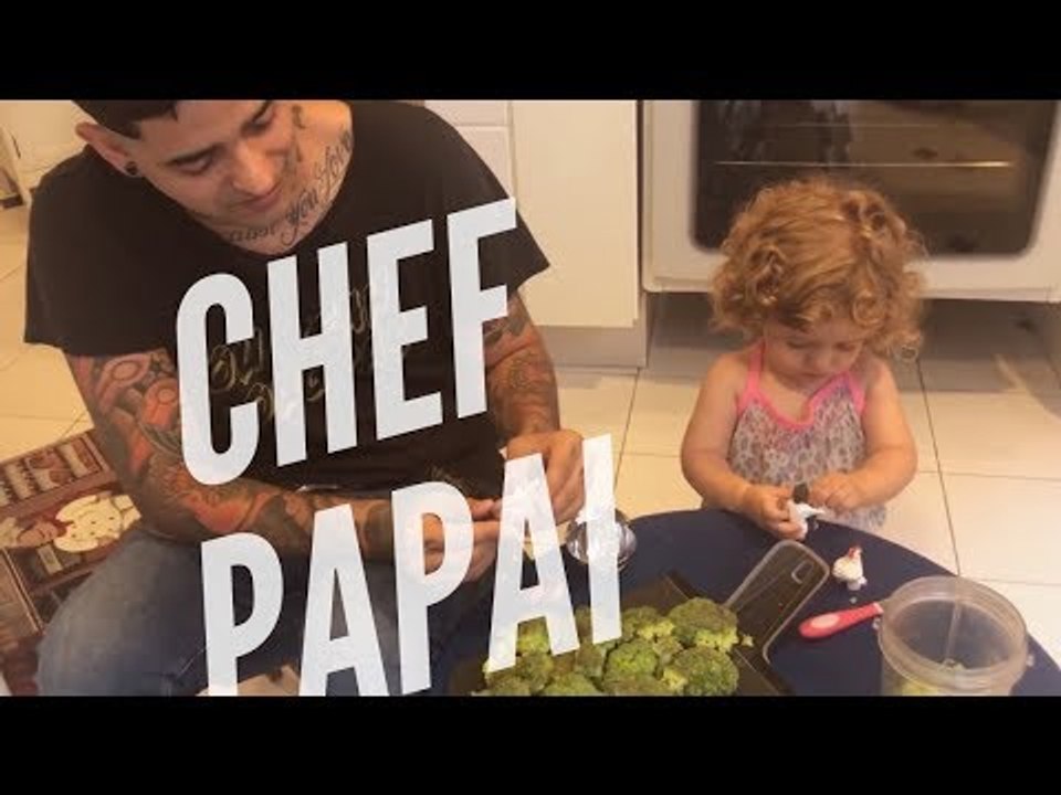 PAI E BEBÊ PREPARAM ALMOÇO (ARROZ DE BRÓCOLIS) - LUCAS, SKY E KAREN