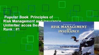 Popular Book  Principles of Risk Management and Insurance Unlimited acces Best Sellers Rank : #1