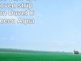 Lausonhouse yarn dyed waffle woven stripe 100 Cotton Duvet Cover Set  Queen Aqua