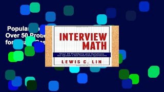 Popular Book  Interview Math: Over 50 Problems and Solutions for Quant Case Interview Questions