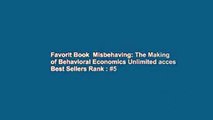 Favorit Book  Misbehaving: The Making of Behavioral Economics Unlimited acces Best Sellers Rank : #5