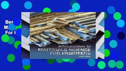 Best ebook  Introduction to Materials Science for Engineers  For Kindle