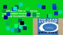 Favorit Book  The Lean Startup: How Constant Innovation Creates Radically Successful Businesses
