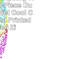 ZHIMIAN Simplicity Reversible 3 Piece Duvet Cover Set Cool Color Striped Printed Hidden