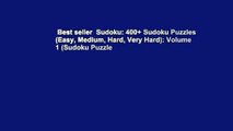 Best seller  Sudoku: 400  Sudoku Puzzles (Easy, Medium, Hard, Very Hard): Volume 1 (Sudoku Puzzle