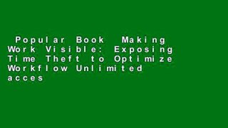 Popular Book  Making Work Visible: Exposing Time Theft to Optimize Workflow Unlimited acces Best