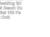 IMART Queen Size Beach Theme Bedding 3D Bedding Set Beach Duvet Cover Set 100 Percent