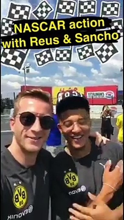  NASCAR action mit Marco Reus & Jadon SanchoDo you already follow us on Snapchat? Search for  bvbsnaps  and see more stories like this! _________________