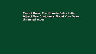 Favorit Book  The Ultimate Sales Letter: Attract New Customers. Boost Your Sales. Unlimited acces