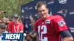 New England Patriots quarterback Tom Brady addresses the media for the first time in the 2018 NFL season after Pats training camp practice on Saturday at Gillette Stadium. For more: https://nesn.com/new-england-patriots/