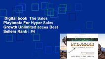 Digital book  The Sales Playbook: For Hyper Sales Growth Unlimited acces Best Sellers Rank : #4