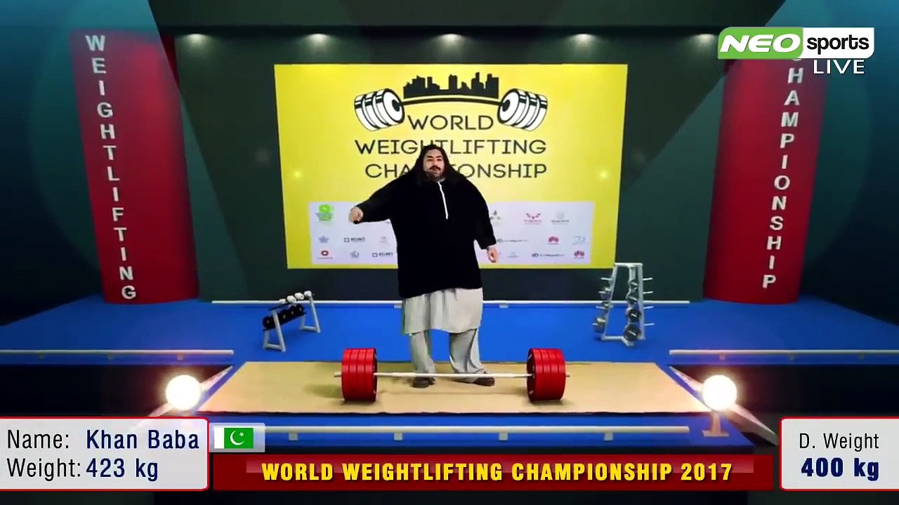Khan Baba 400 KG Weight Lifting Live - Pakistani Hulk Khan Baba Weight ...