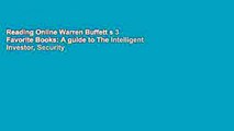 Reading Online Warren Buffett s 3 Favorite Books: A guide to The Intelligent Investor, Security