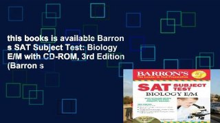 this books is available Barron s SAT Subject Test: Biology E/M with CD-ROM, 3rd Edition (Barron s