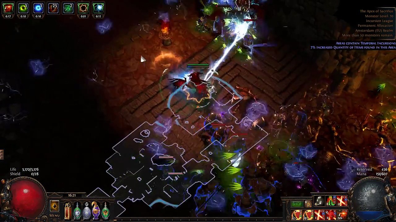 Path Of Exile 3.3: Double strike - Max block Gladiator - Atziri run