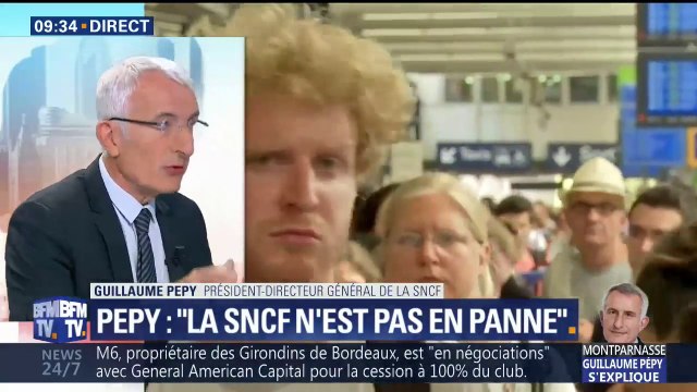 Montparnasse: Nous allons nous retourner vers RTE pour lui demander de nous indemniser , assure le PDG de la SNCF Guillaume Pepy
