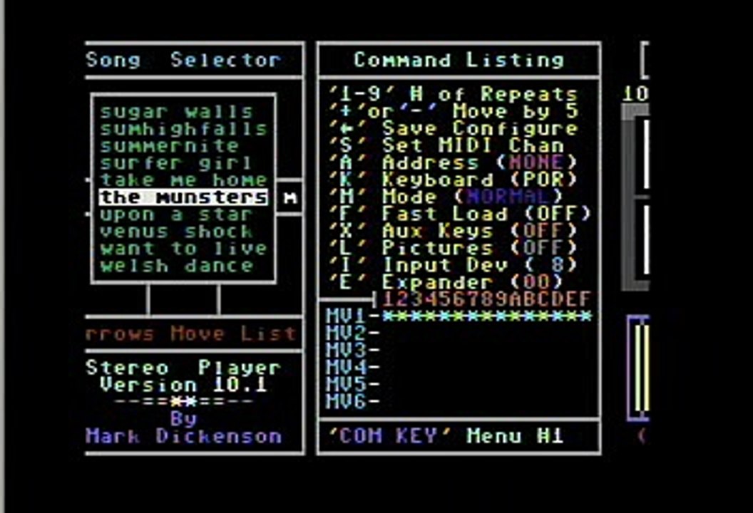 "Theme to Munsters" Commodore 64 Stereo Sid Player Keyboard