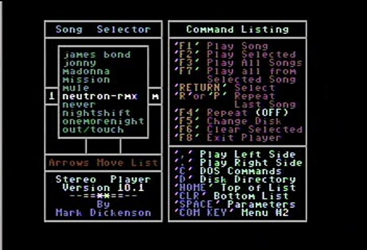 Pointer Sisters Neutron Dance Commodore 64 Stereo Sid Player Keyboard