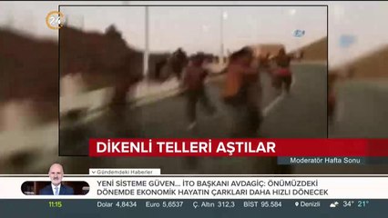 Dikenli telleri aştılar