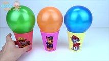 Balls and Cups Surprise Toys Paw Patrol Collection Rainbow Colours in English for Kids