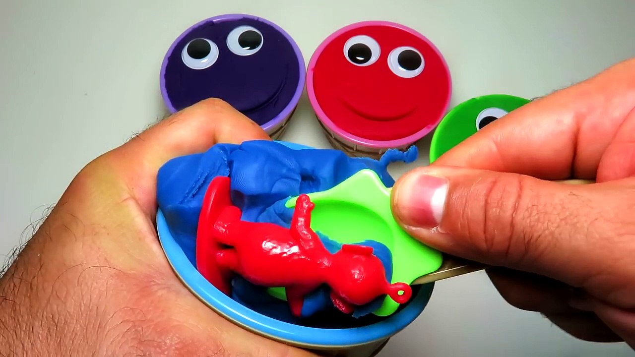 Play Doh Ice Cream Smiley Face Surprise Cups Teletubbies Caillou Club Disney