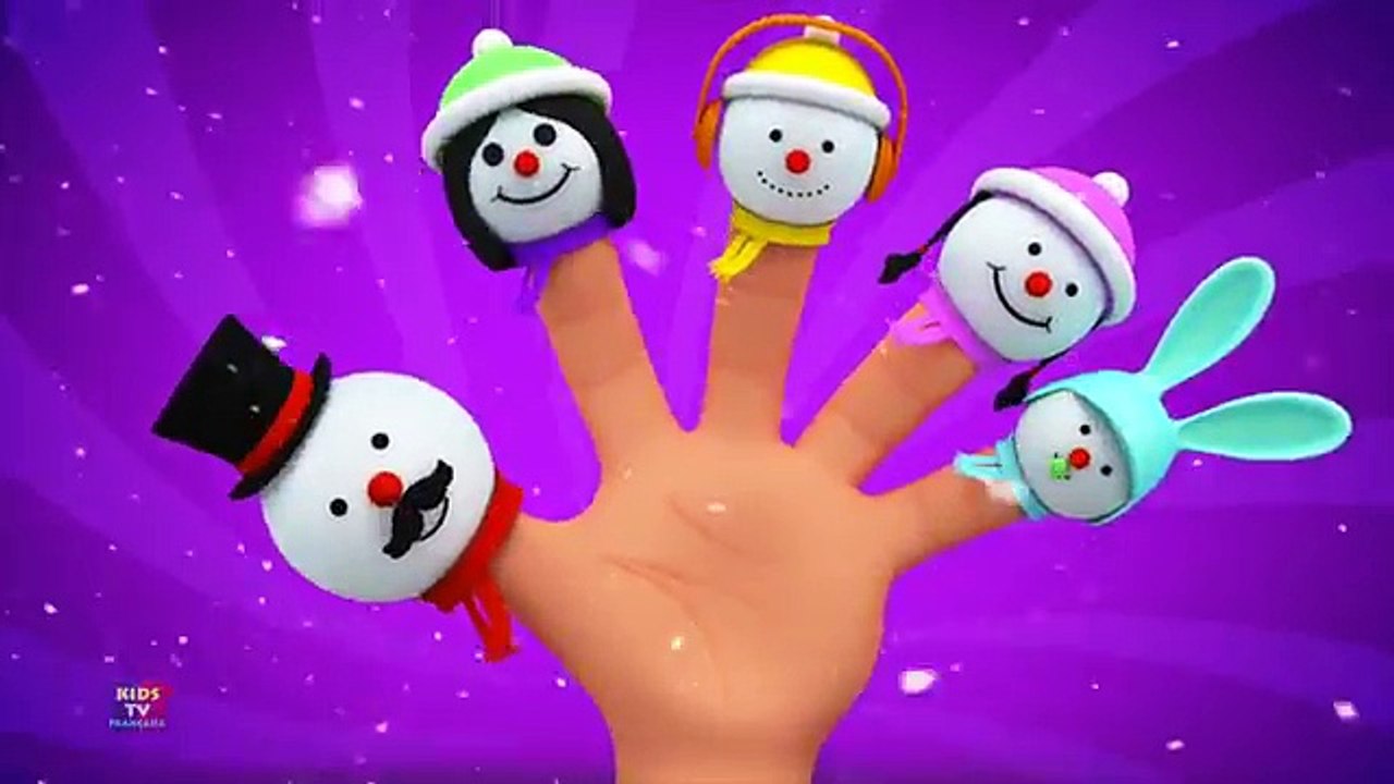 bonhommes de neige doigt famille | doigt famille chanson | Rhymes in French | Snowmen Finger Family